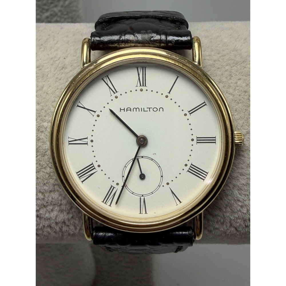 Hamilton 6210 New Battery Mens Watch 32MM 7.5" Registered Edition Small Seconds‎